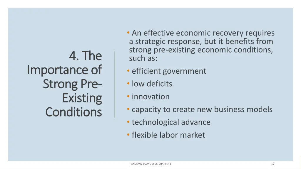 an effective economic recovery requires