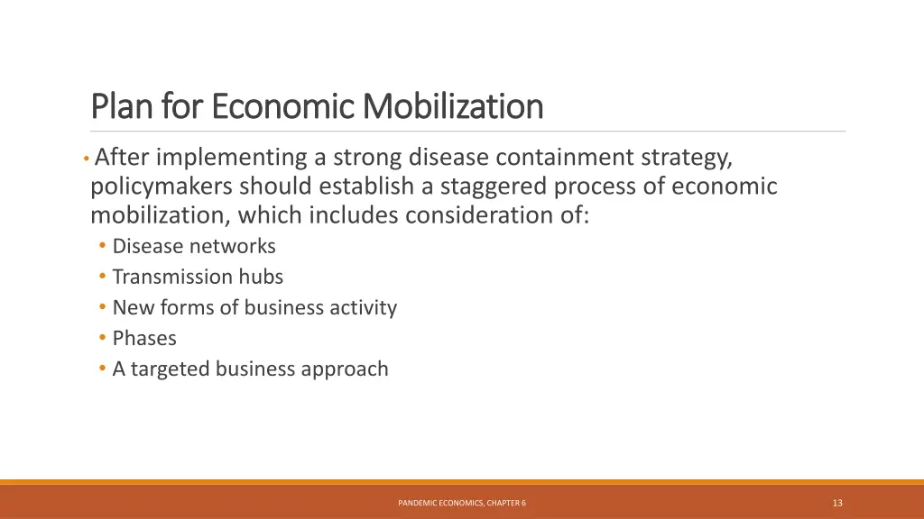 plan for economic mobilization plan for economic