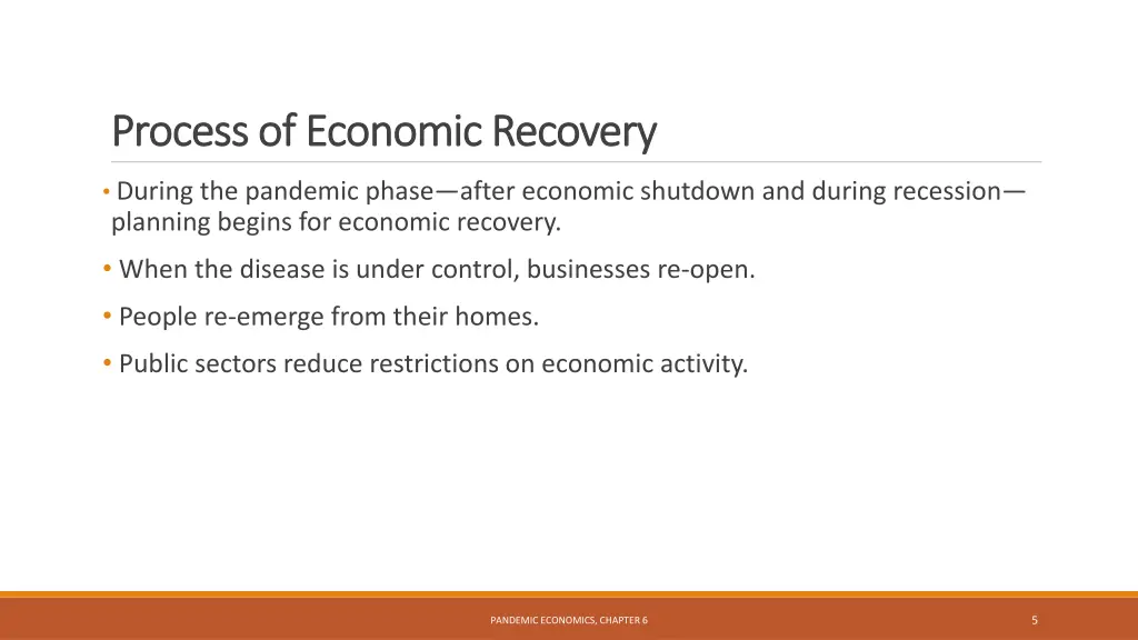 process of economic recovery process of economic