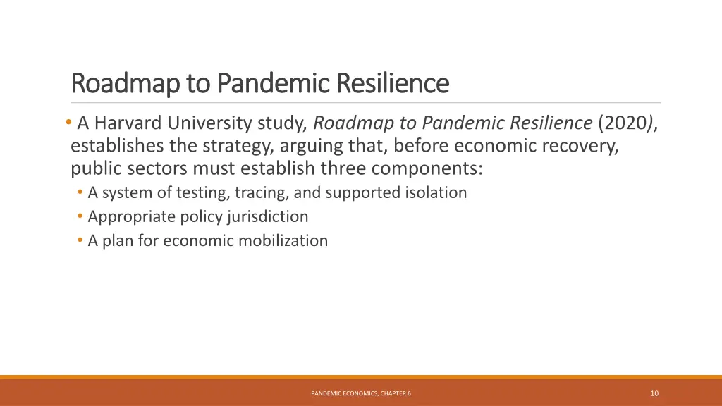 roadmap to pandemic resilience roadmap