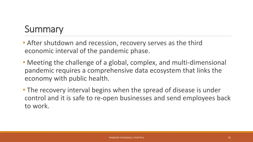 summary summary after shutdown and recession