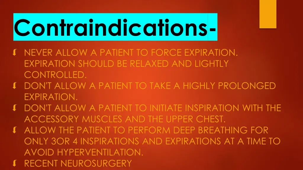 contraindications