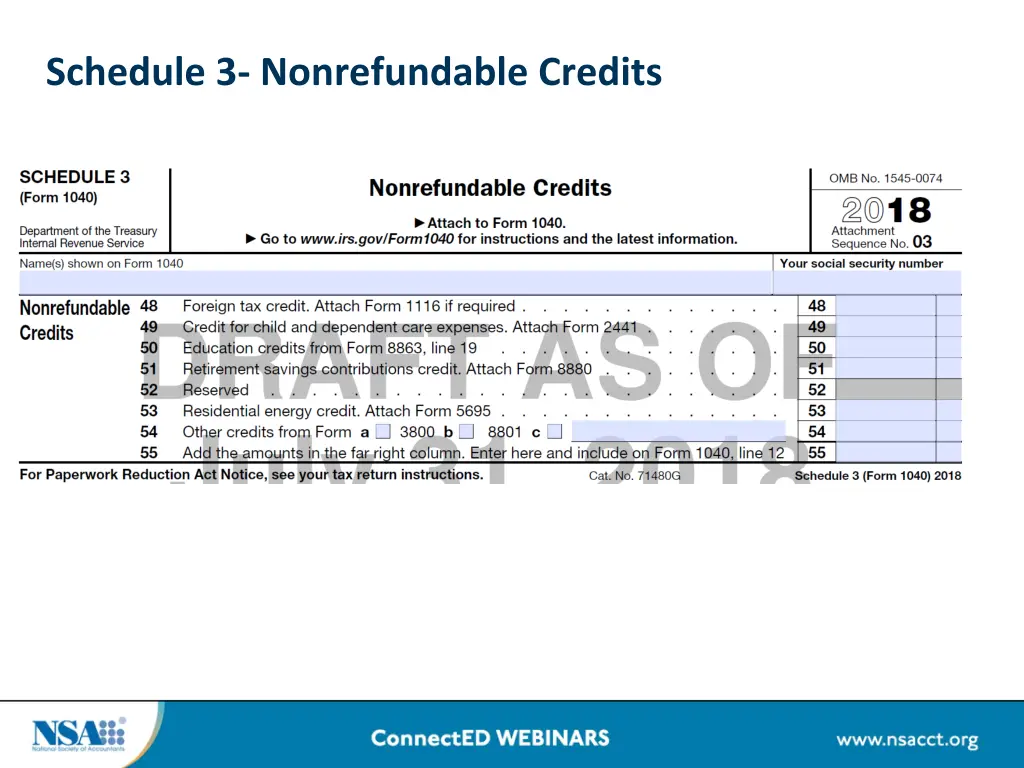 schedule 3 nonrefundable credits