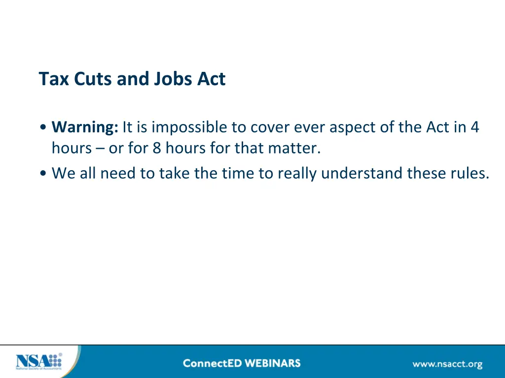 tax cuts and jobs act 1