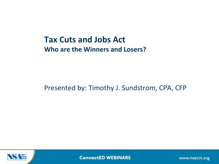 tax cuts and jobs act who are the winners