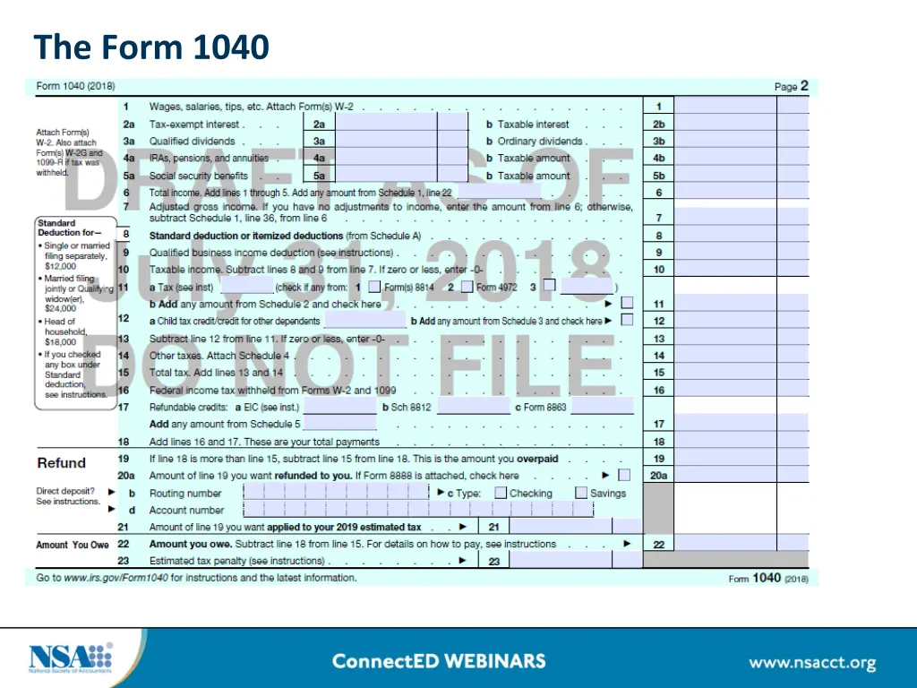 the form 1040 1