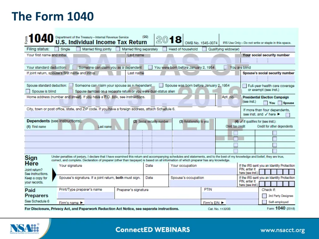 the form 1040