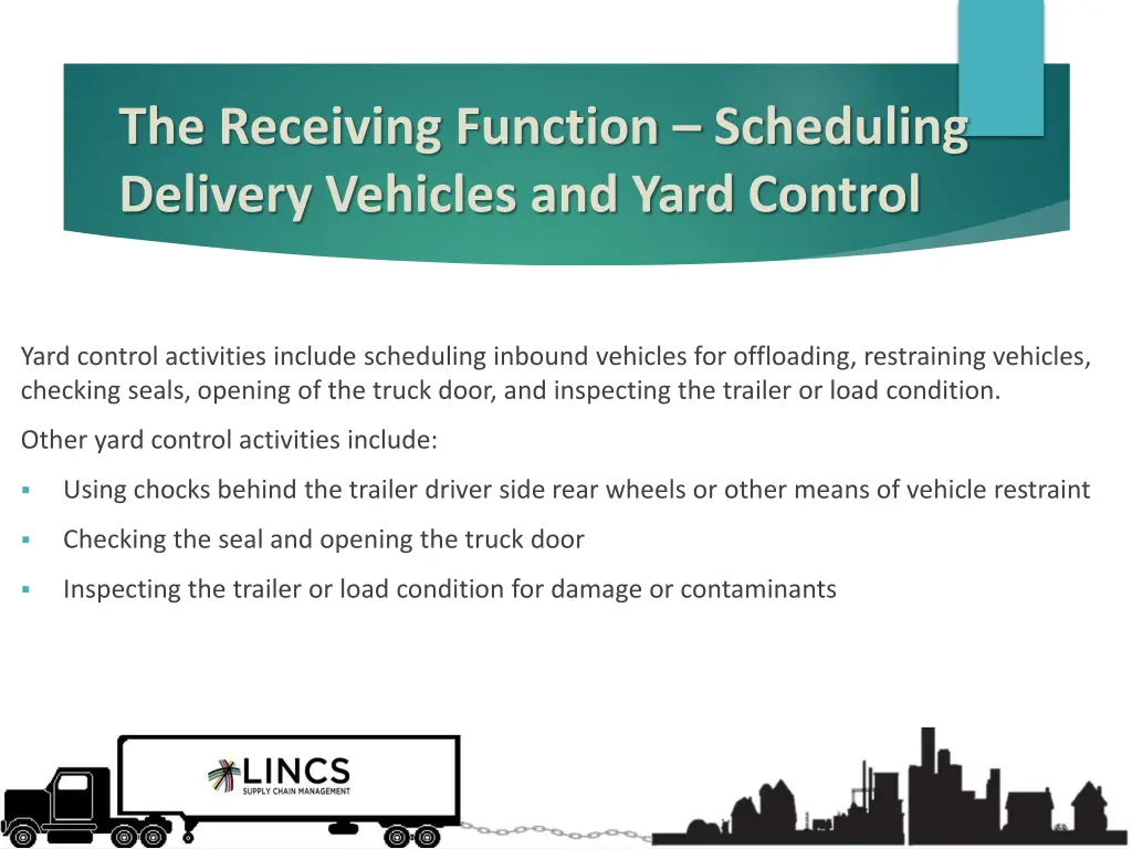 the receiving function scheduling delivery