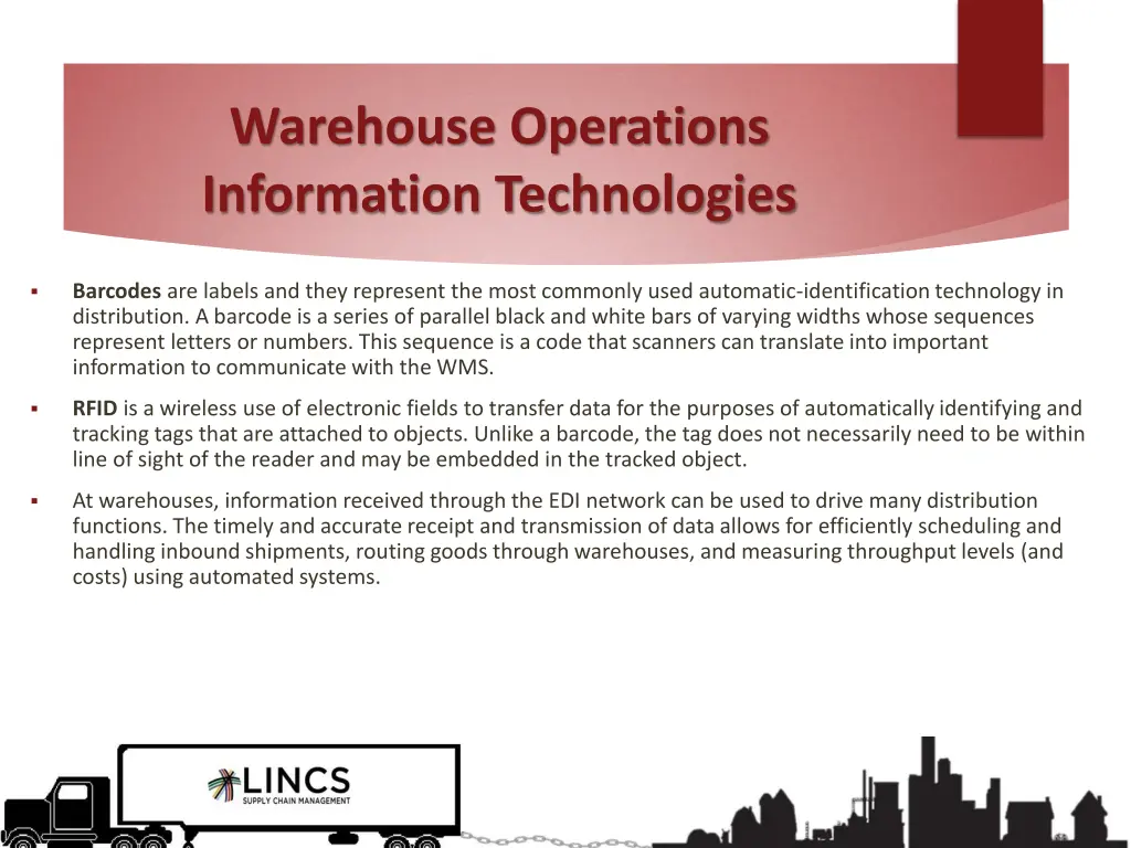 warehouse operations information technologies