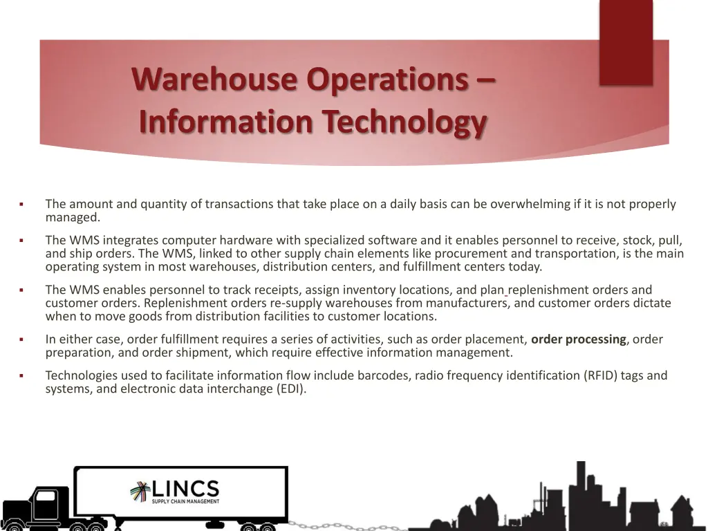 warehouse operations information technology