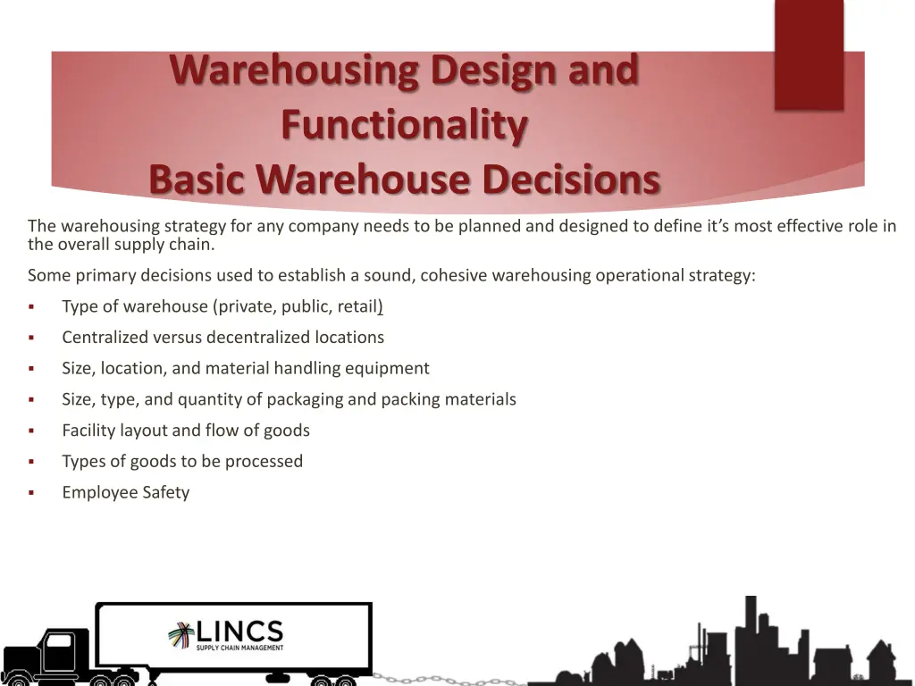 warehousing design and functionality basic