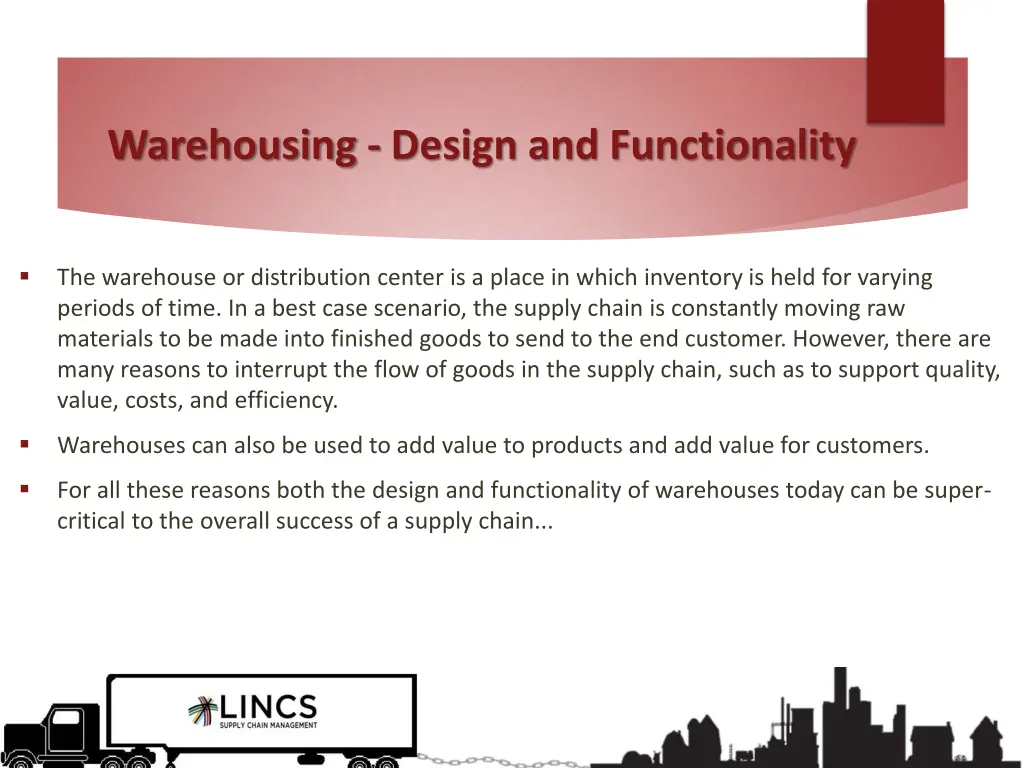 warehousing design and functionality