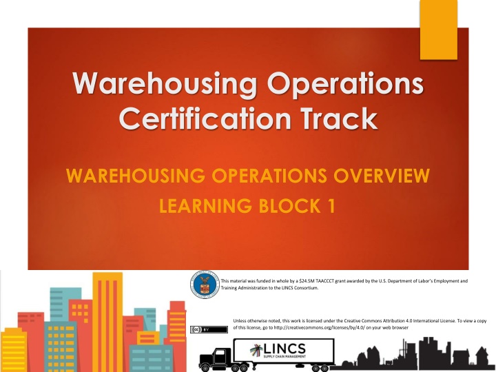 warehousing operations certification track