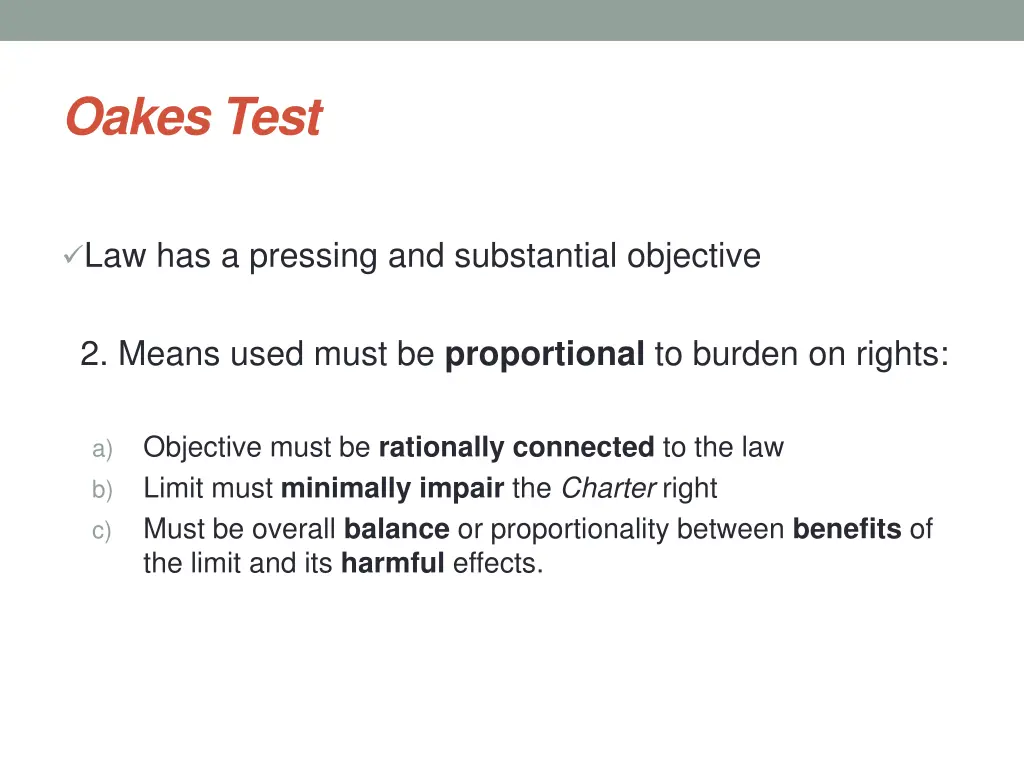 oakes test 1