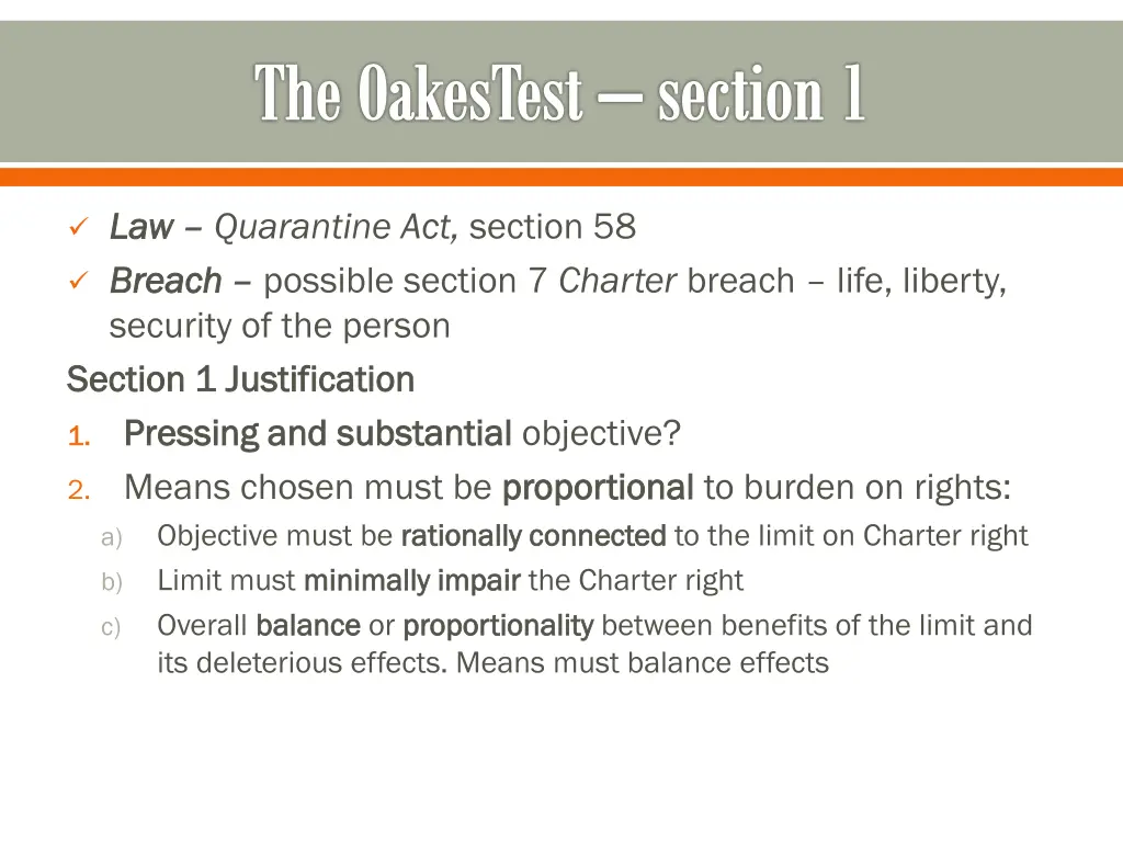 the oakestest section 1