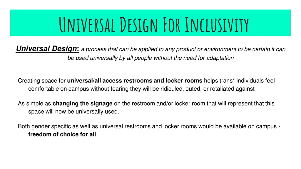 universal design for inclusivity