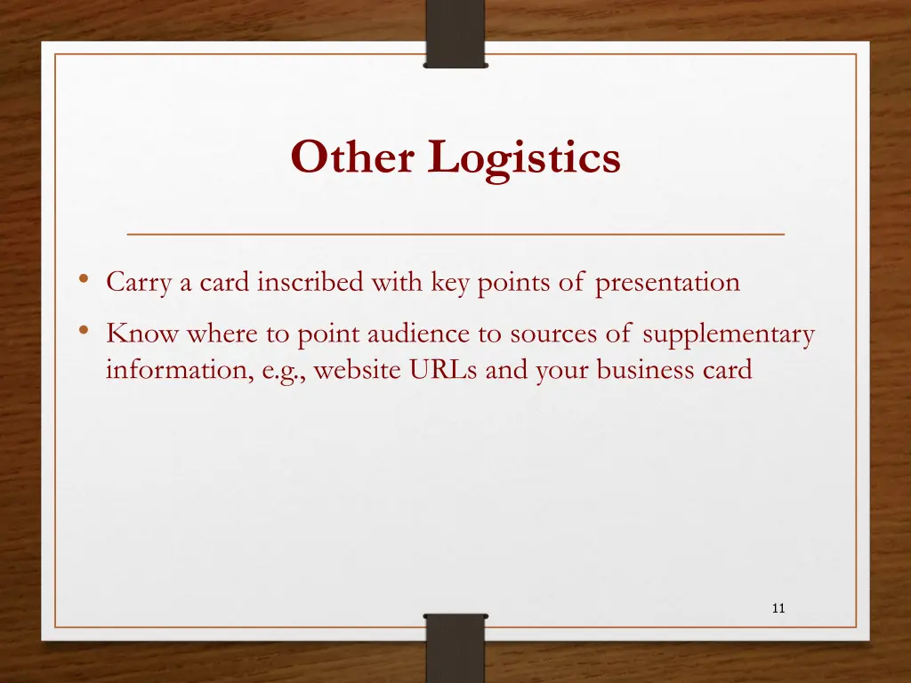 other logistics