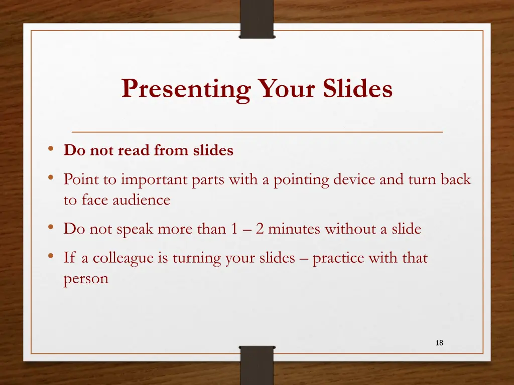 presenting your slides