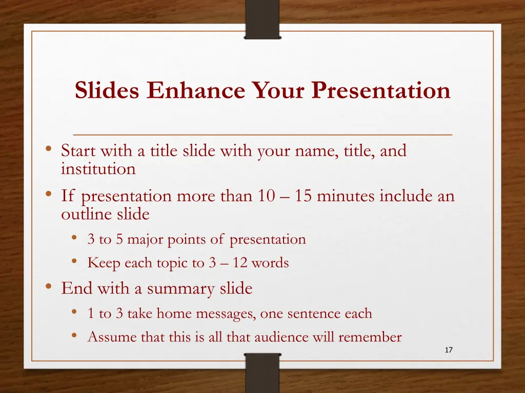 slides enhance your presentation