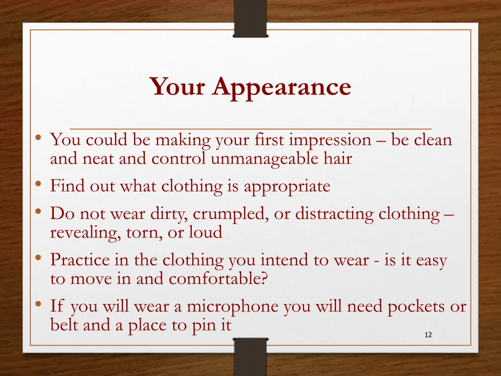 your appearance