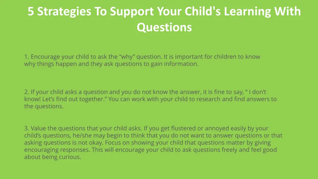 5 strategies to support your child s learning