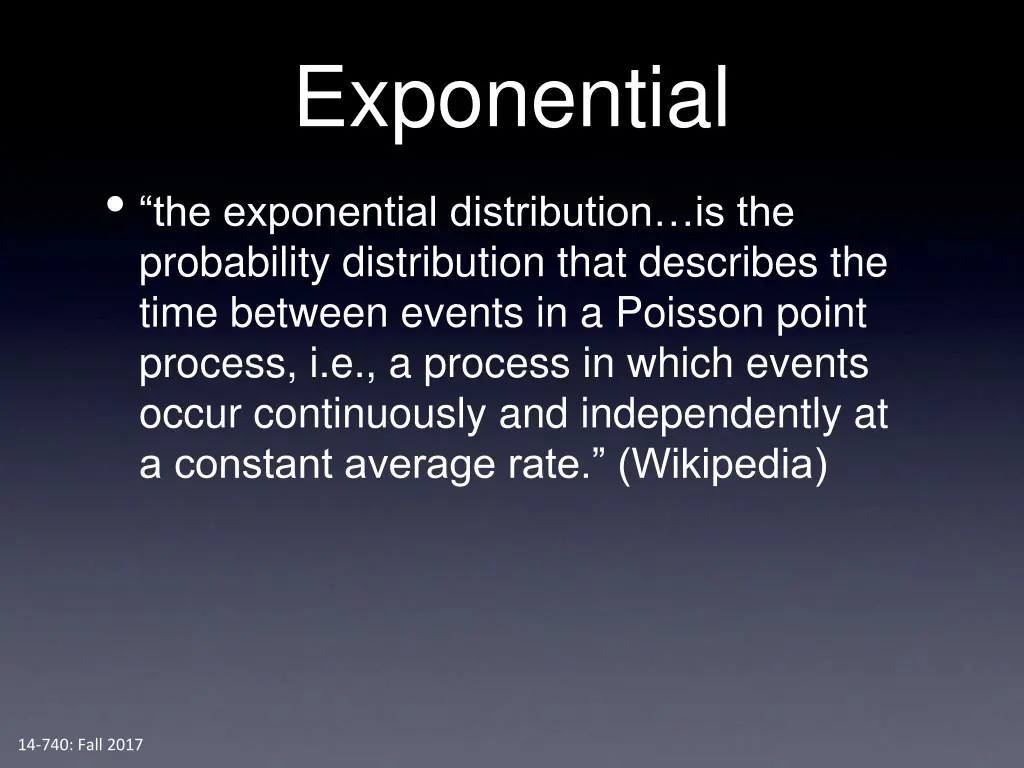 exponential the exponential distribution