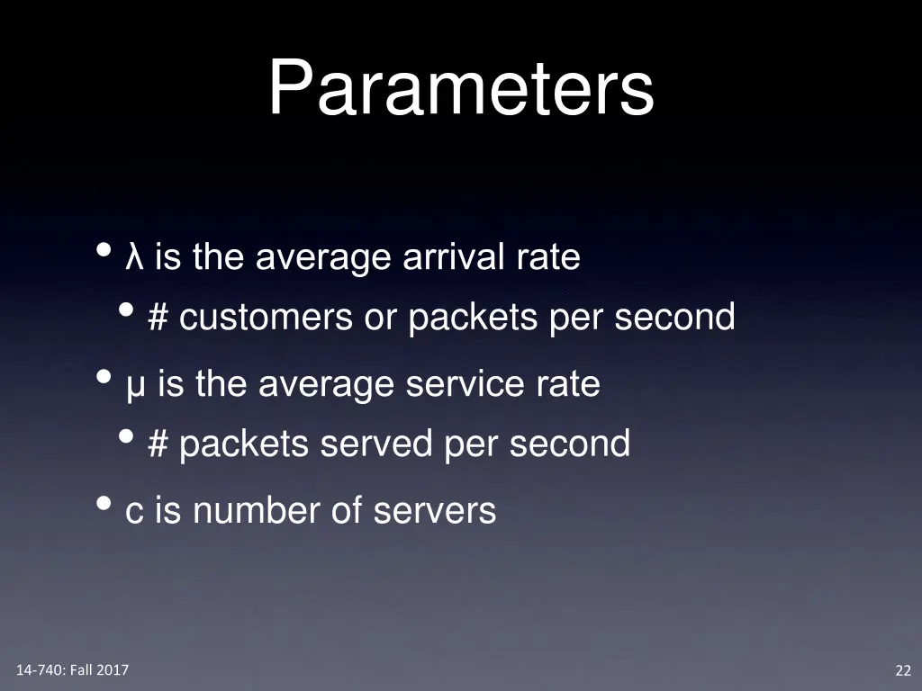 parameters