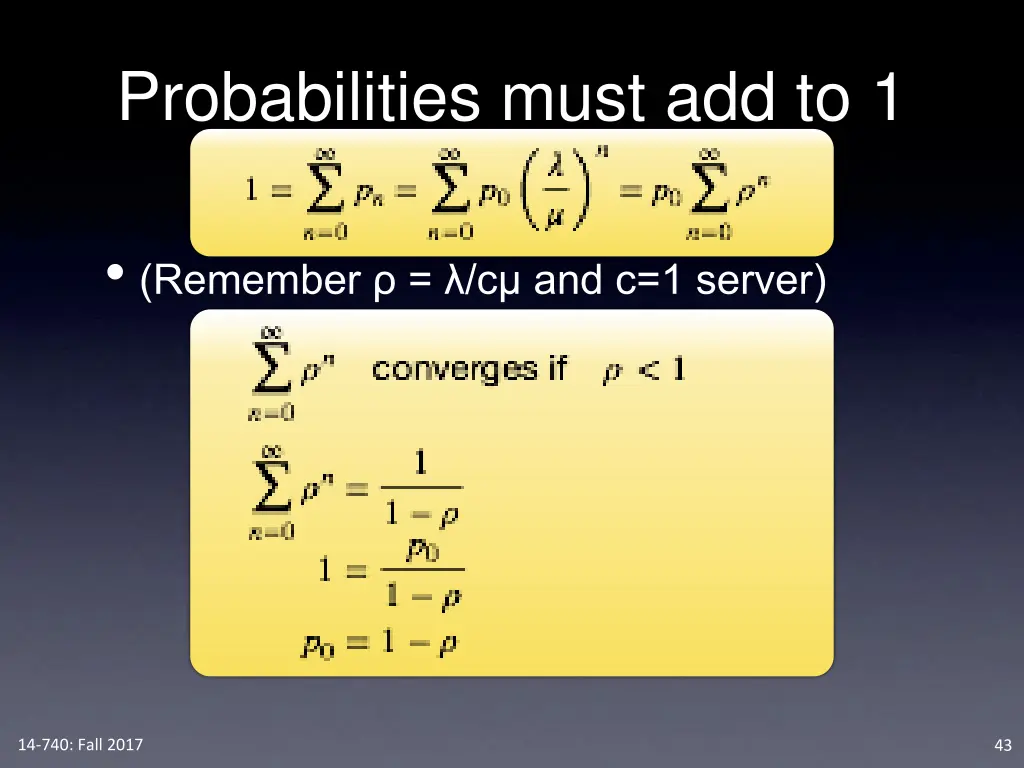 probabilities must add to 1