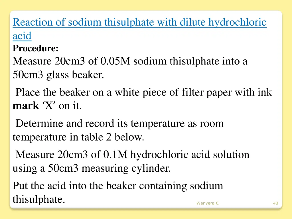 reaction of sodium thisulphate with dilute