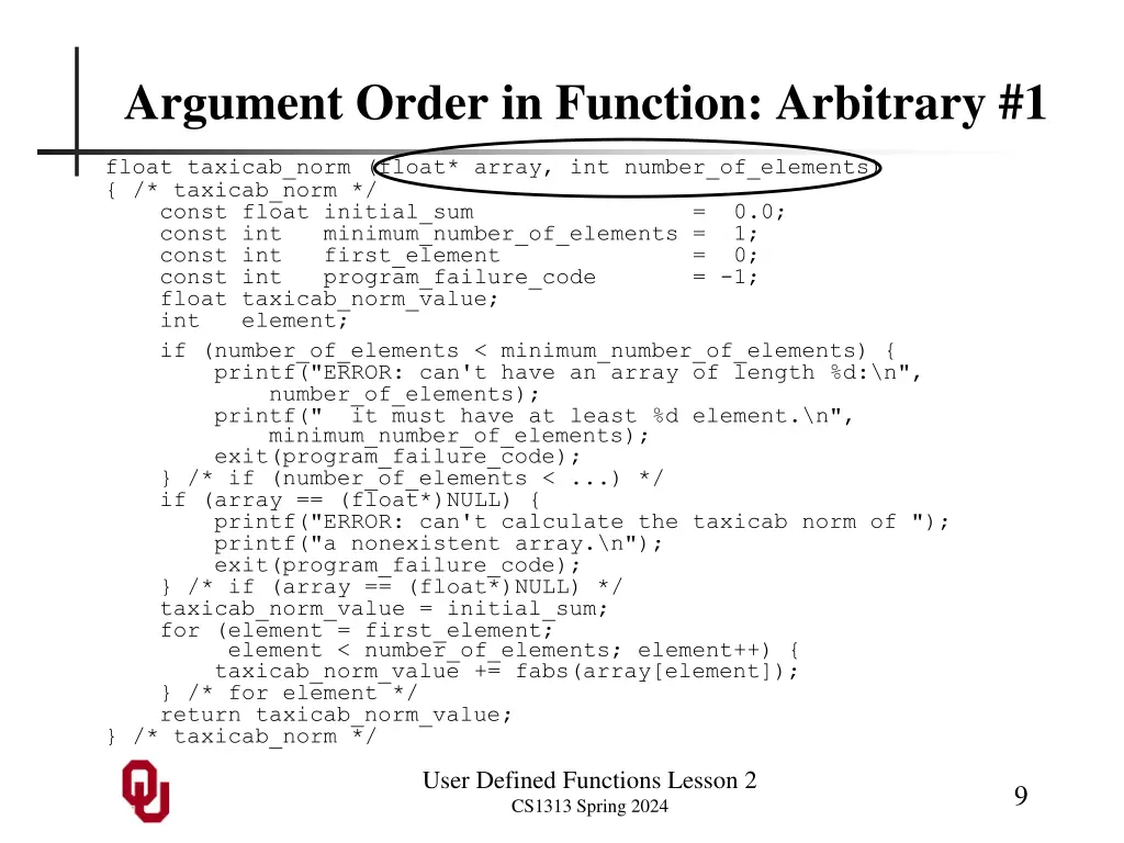 argument order in function arbitrary 1