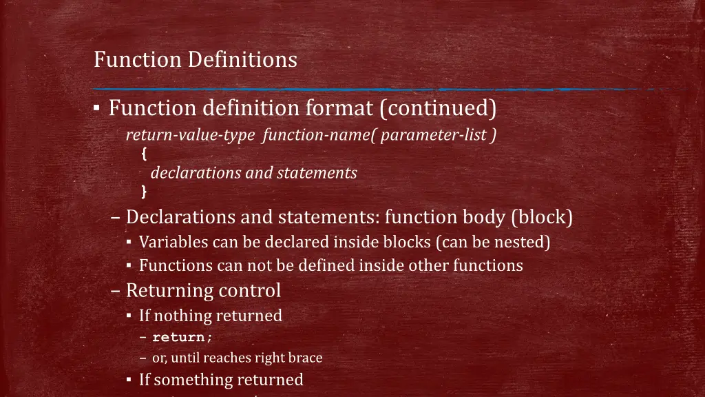 function definitions 1