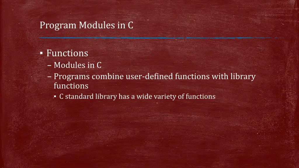 program modules in c