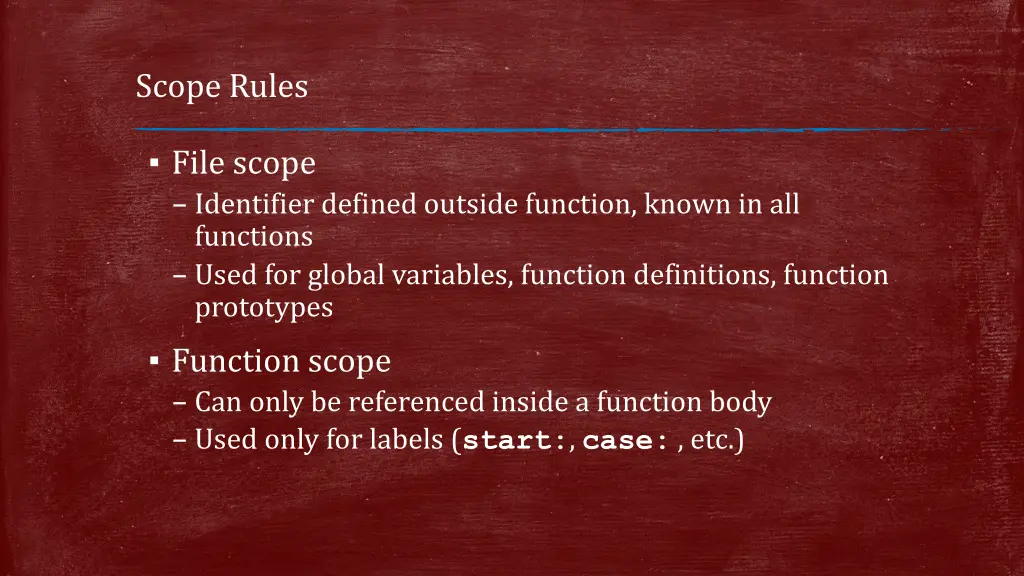 scope rules