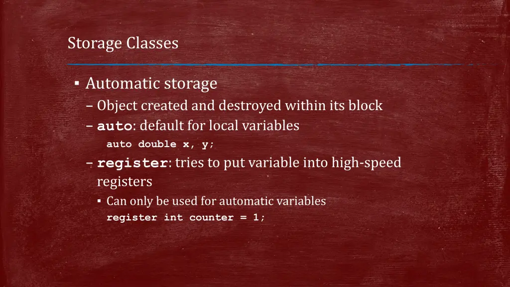 storage classes 1