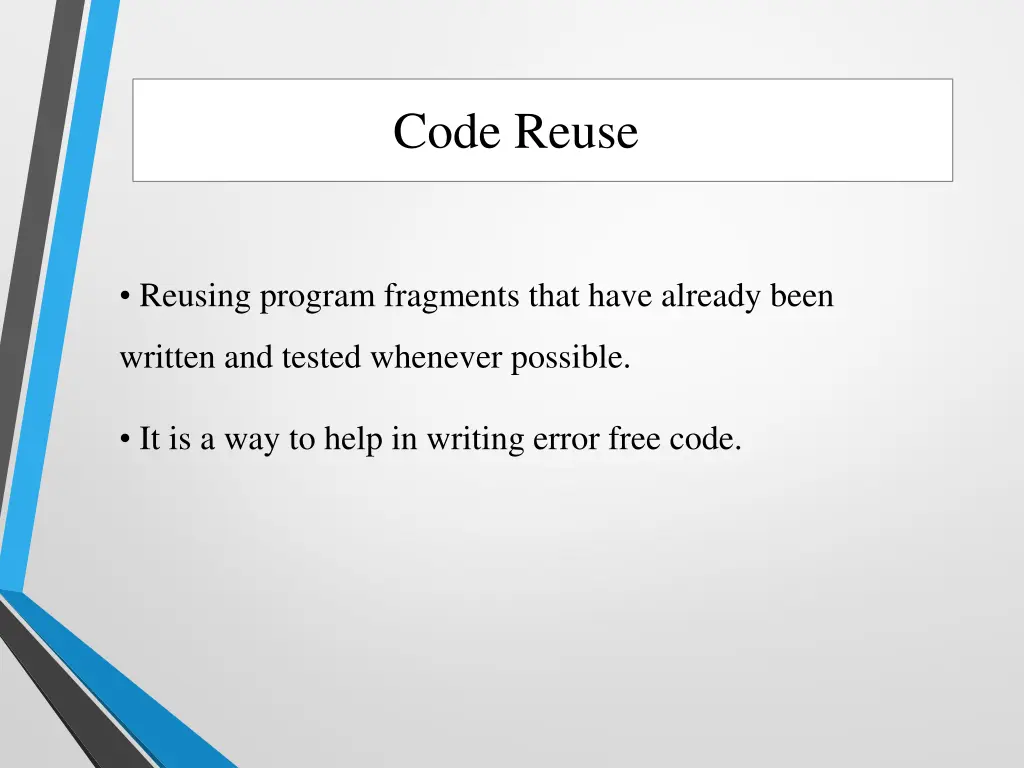 code reuse