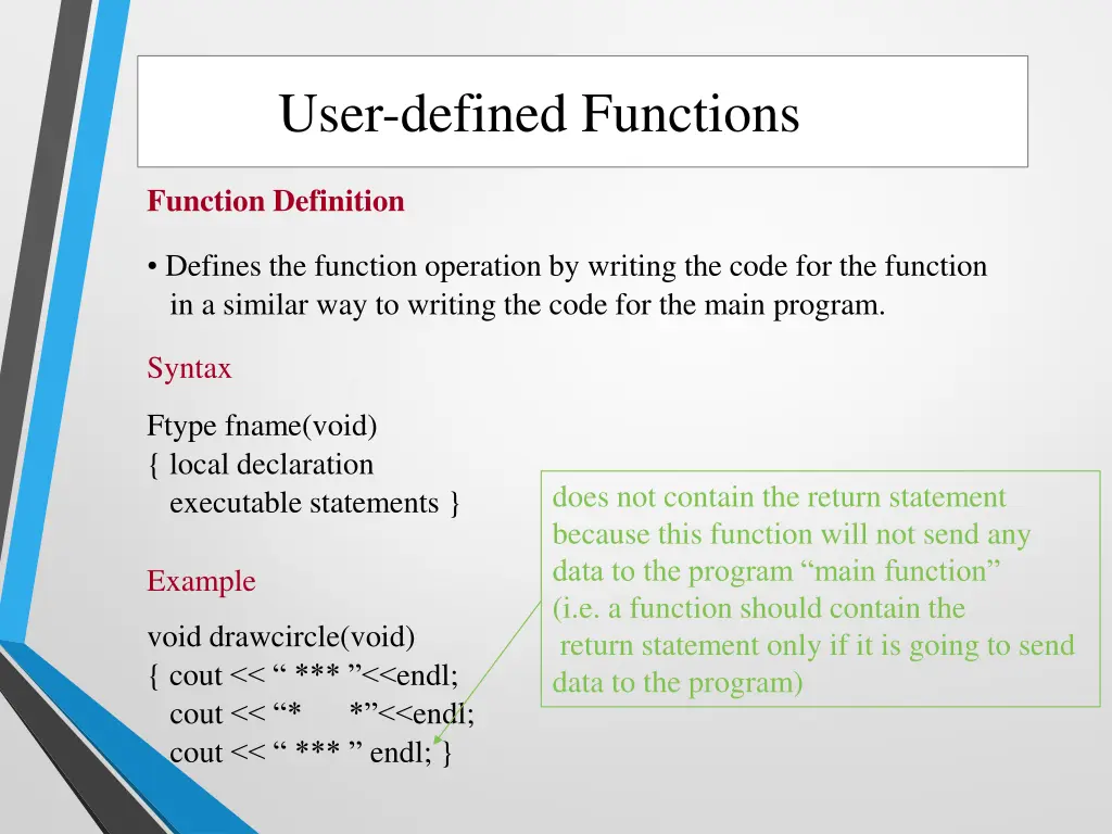 user defined functions 2