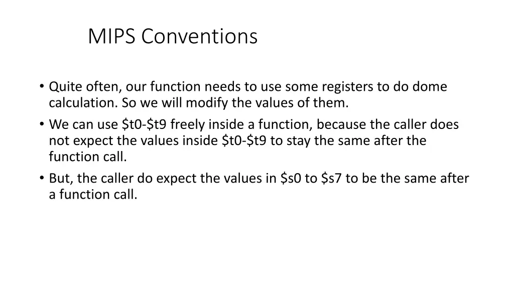 mips conventions