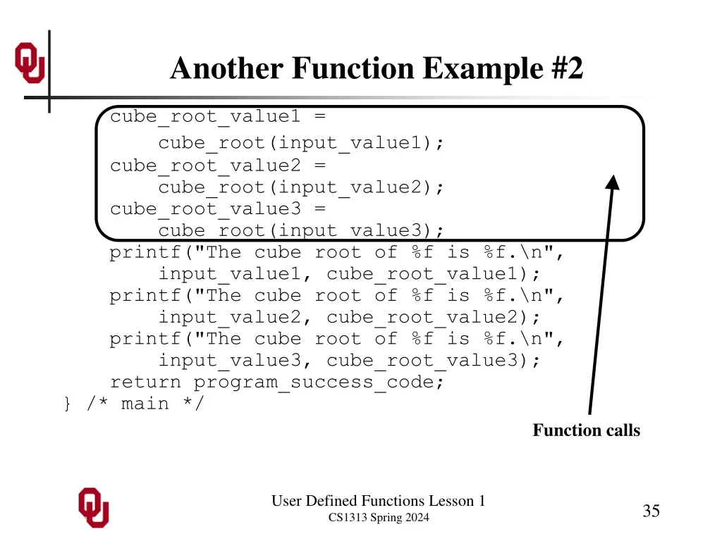 another function example 2