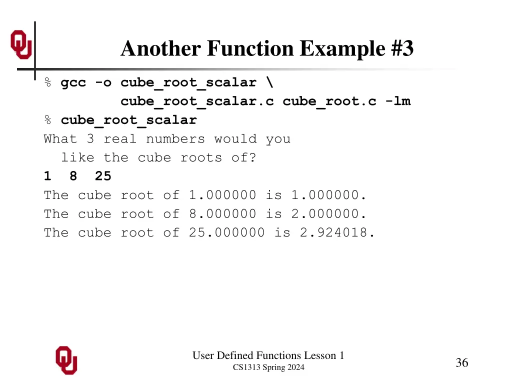 another function example 3