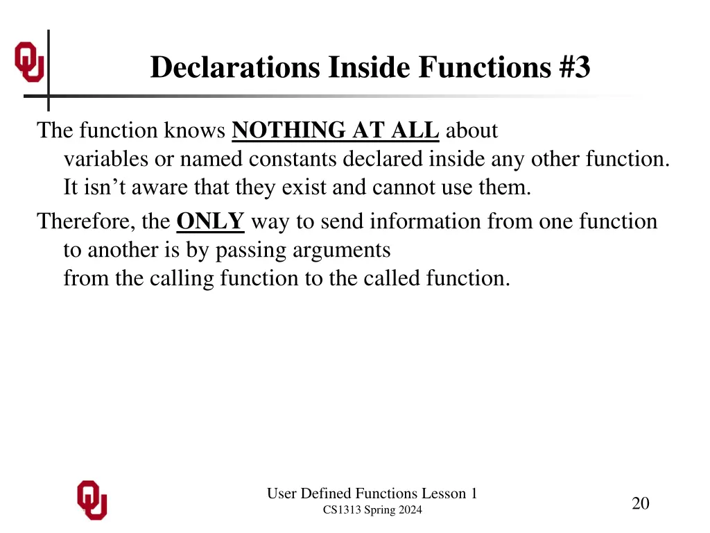 declarations inside functions 3