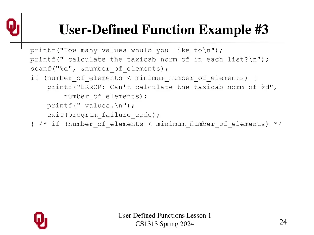 user defined function example 3