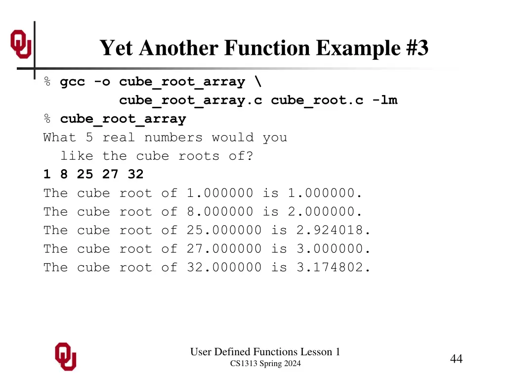 yet another function example 3