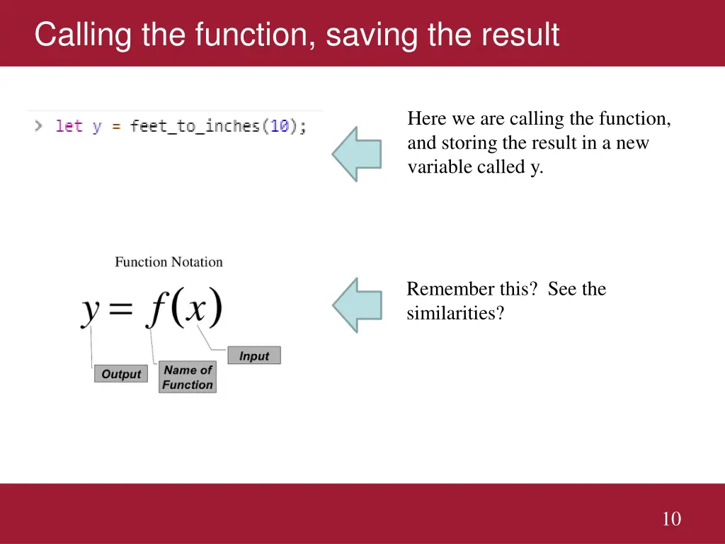 calling the function saving the result