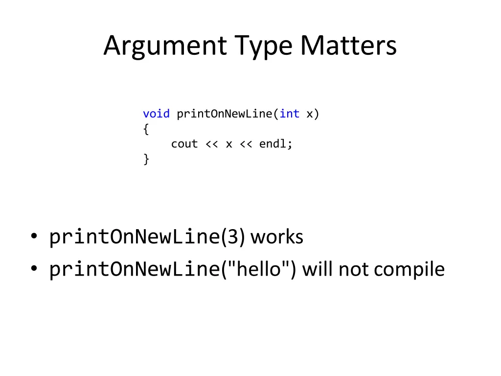 argument typematters