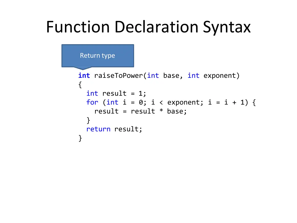 function declaration syntax 1