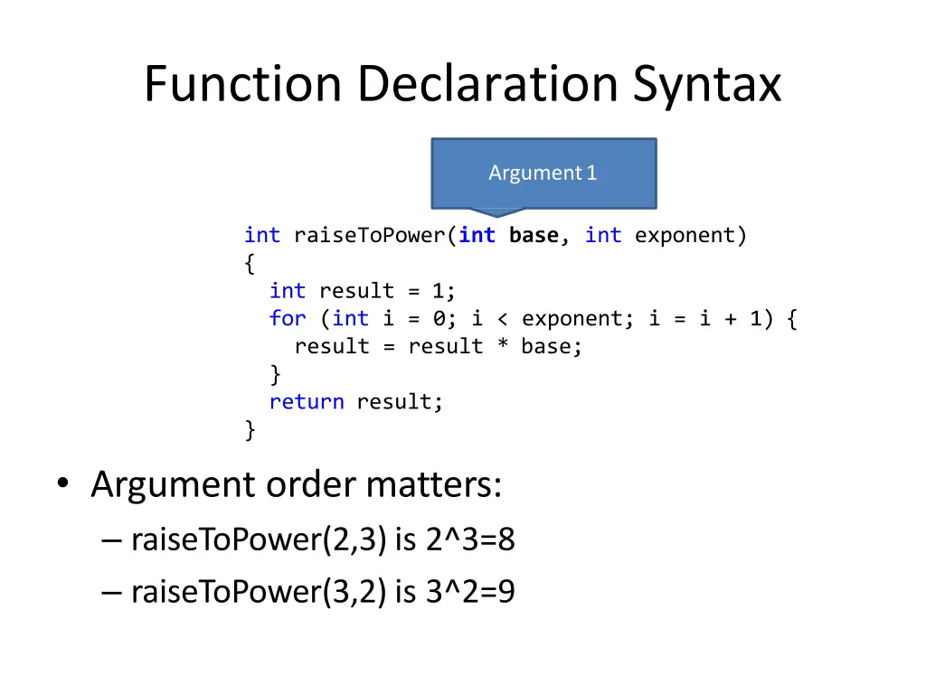 function declaration syntax 2