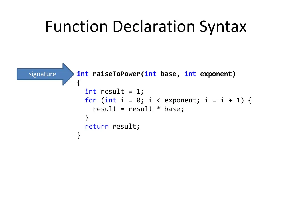 function declaration syntax 4