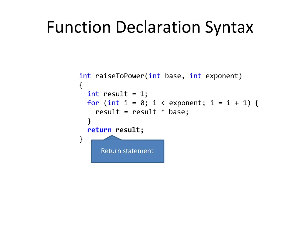 function declaration syntax 6