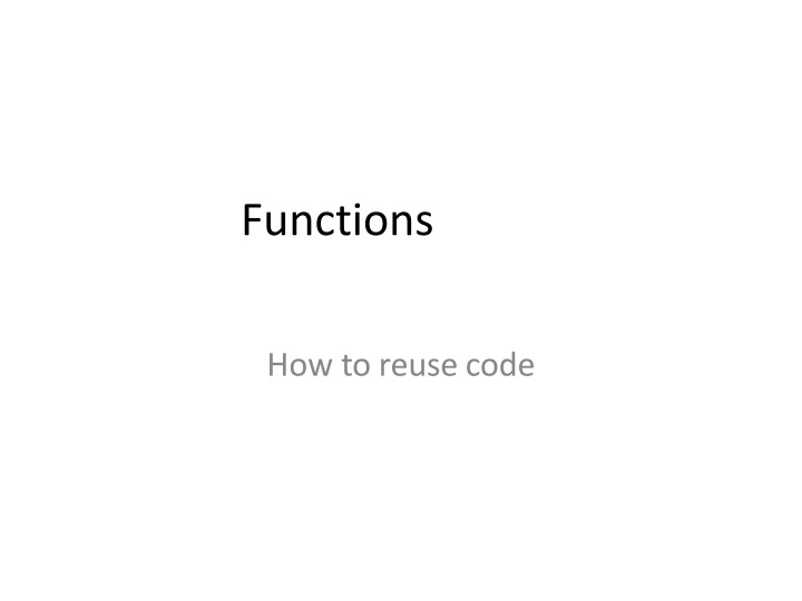 functions