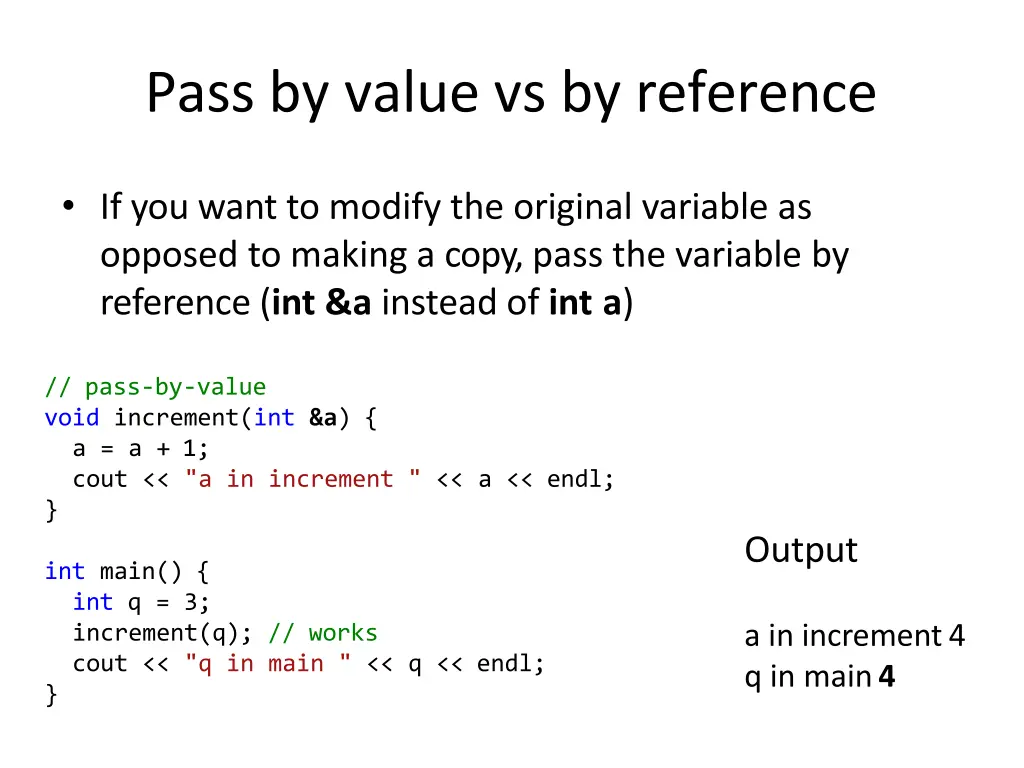 pass by value vs by reference 4